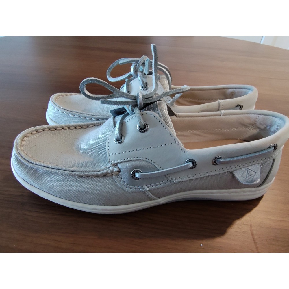 Sperry Womens Koifish Sparkle Textile Boat Shoes Size 7